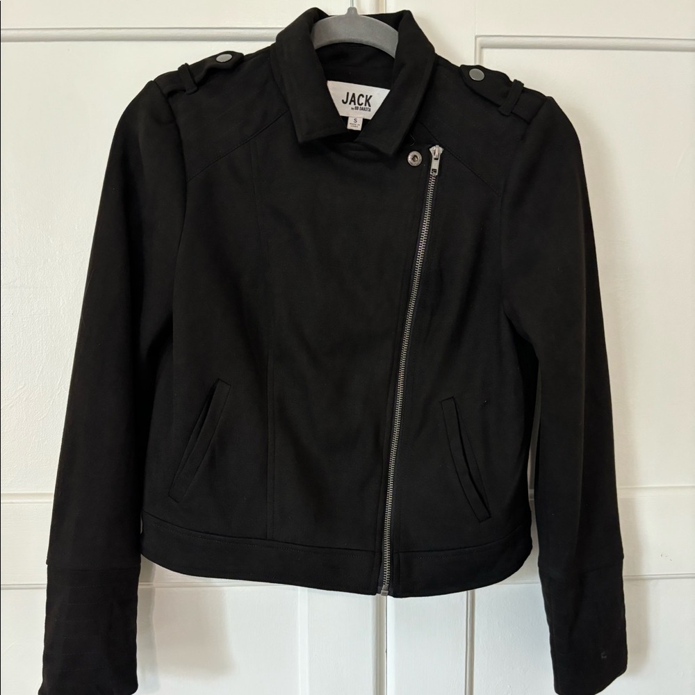 Suede moto jacket
